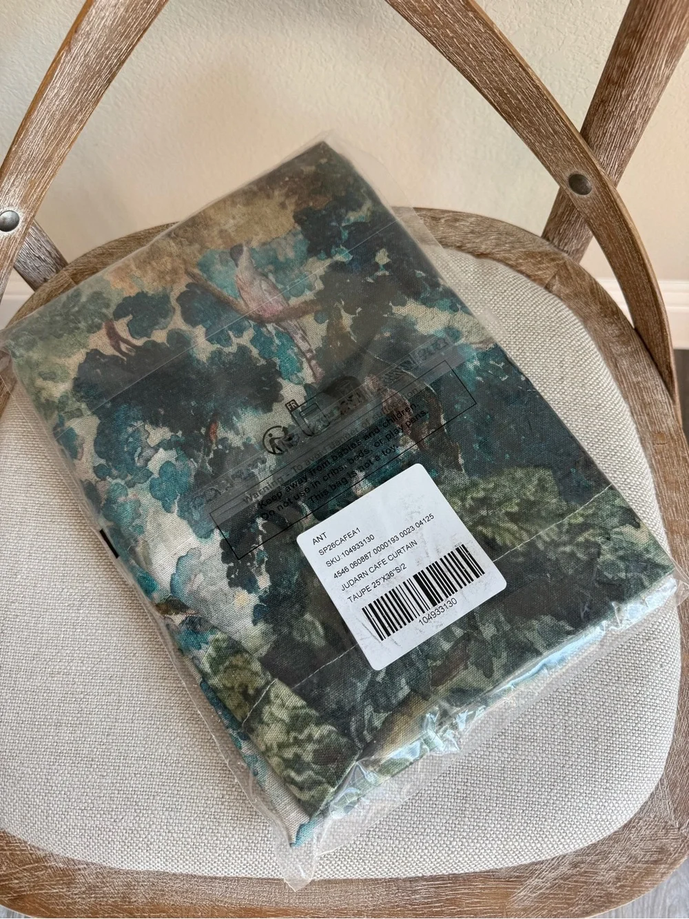 Anthropologie Judarn Printed Cotton Café Curtains, Set of 2